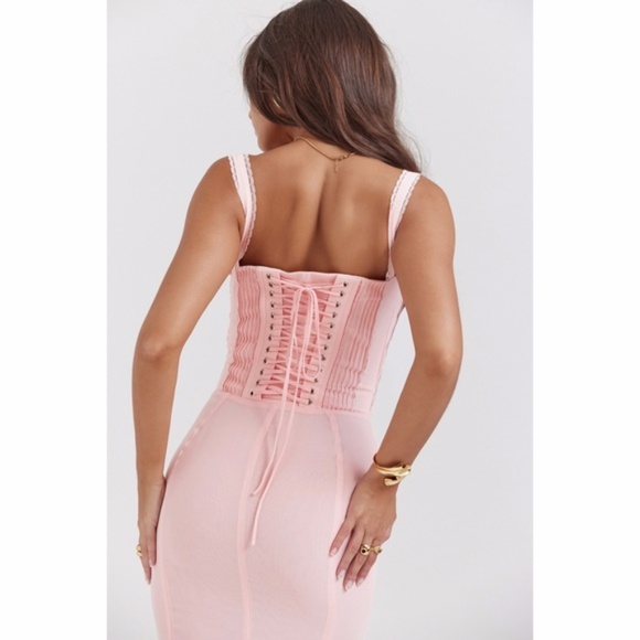 NEW House of CB Syrah Dress Soft Peach XS - Picture 4 of 17